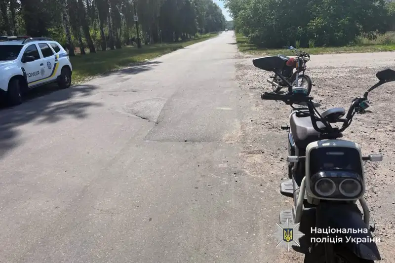 Удар і втеча: на Уманщині мотоцикліст збив велосипедиста та зник